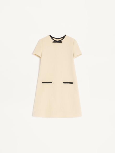 Valentino SHORT DRESS IN PLAIN WOOL TWEED