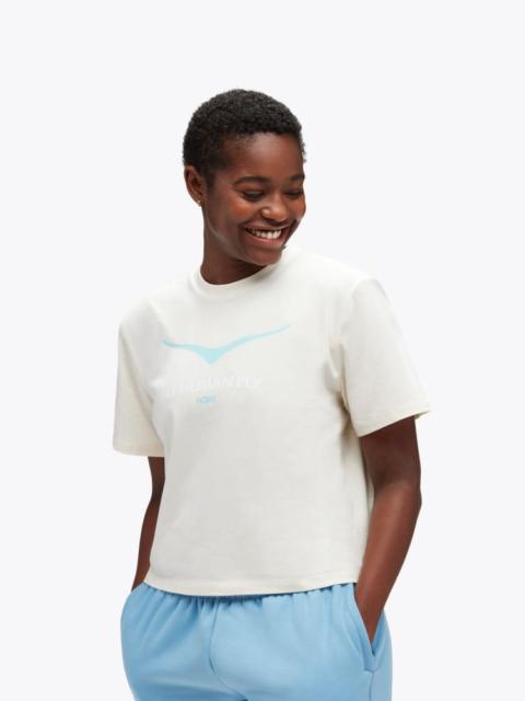 HOKA Women's HOKA Bird Logo Gpx SS Tee Shirt in Eggnog