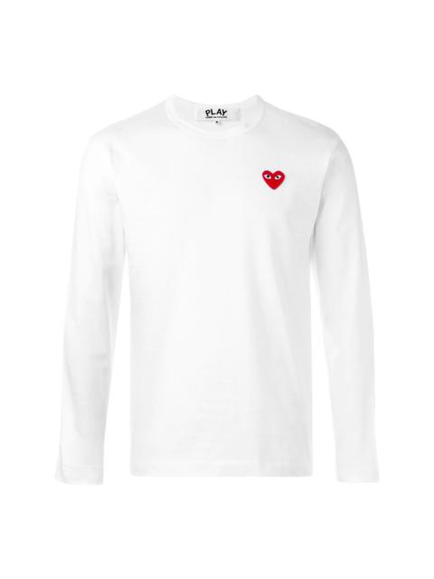 Comme des Garçons PLAY heart patch long-sleeved T-shirt