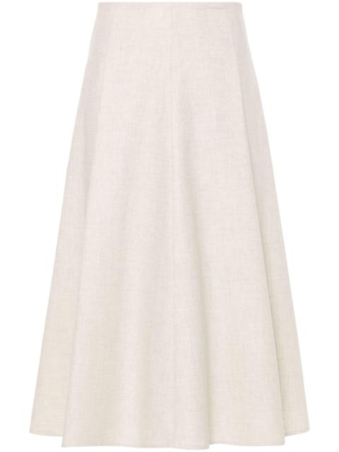 Brunello Cucinelli pleat-detail A-line skirt