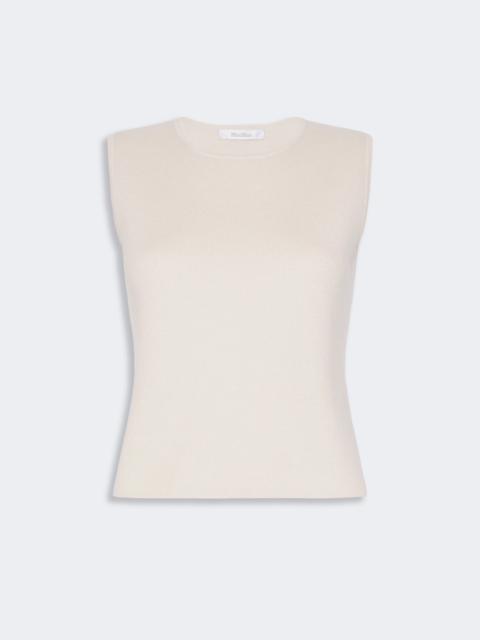 Max Mara GIOCHI Sleeveless wool and cashmere sweater - BEIGE