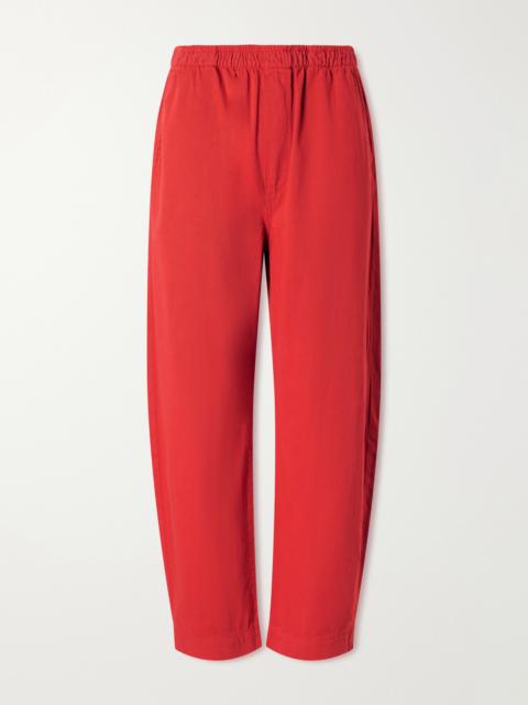 JAMIE HALLER Boxer Cotton Wide-leg Pants