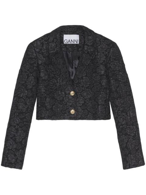 GANNI jacquard cropped jacket