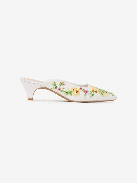 For Love & Lemons Elodie Floral Beaded Mule