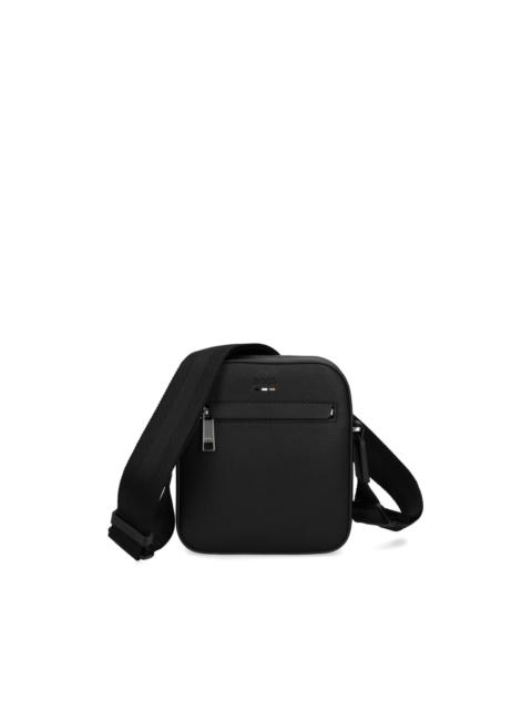 BOSS logo-debossed messenger bag