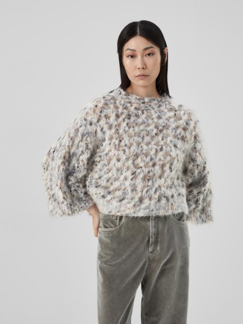 Fluffy Net sweater in mohair, wool and cotton