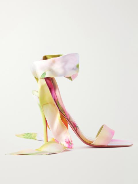 Christian Louboutin Miss Z 100 Printed Satin Sandals