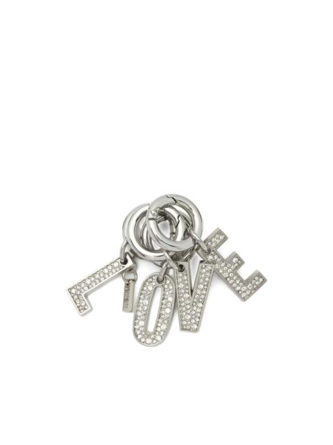 Diesel rhinestone charm-love keyring