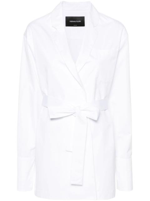 FABIANA FILIPPI wrap-design cotton shirt jacket