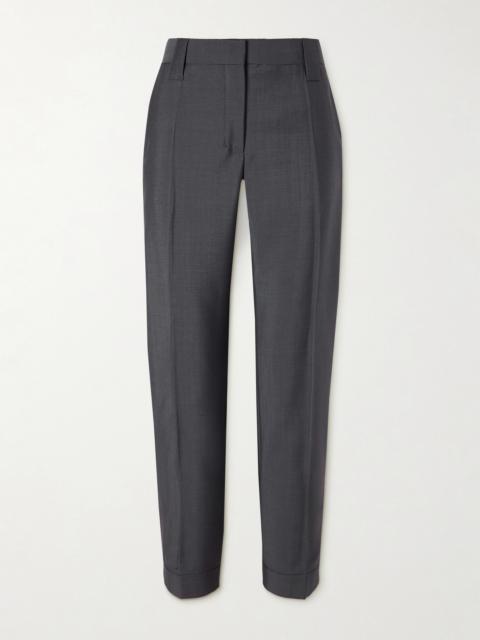 VERSACE Formal Mohair And Wool-blend Straight-leg Pants