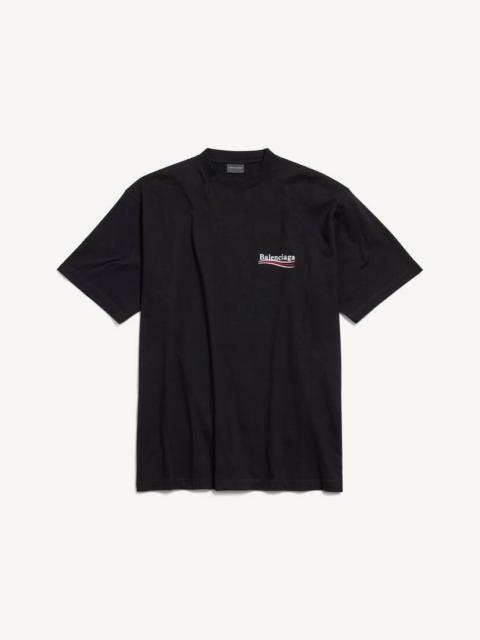 BALENCIAGA Men's Political Campaign T-shirt Large Fit in Black