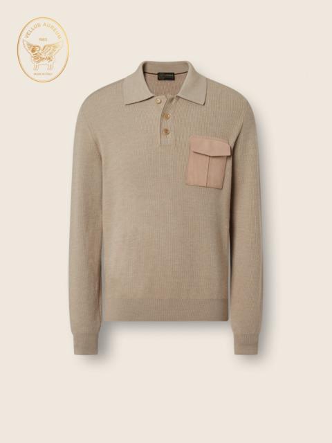 ZEGNA LIGHT TAUPE VELLUS AUREUM POLO SHIRT