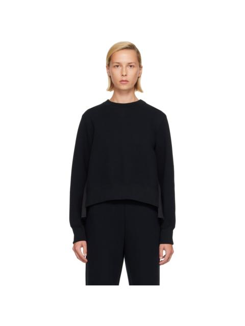 sacai Black Sponge Sweat & Cotton Poplin Sweatshirt