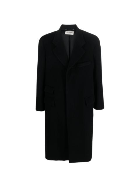 SAINT LAURENT single-breasted wool coat