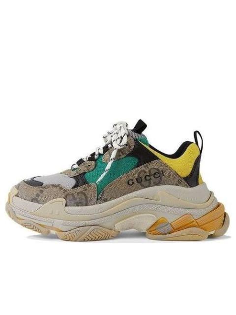 BALENCIAGA (WMNS) Balenciaga x Gucci The Hacker Project Triple S 'Beige Green' 677193UMO209766