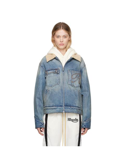 Rhude Indigo Western Denim Jacket