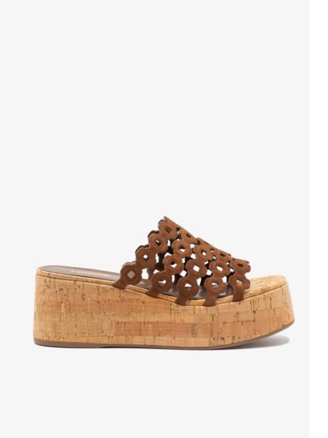 Charli Mule In Burnt Umber Suede