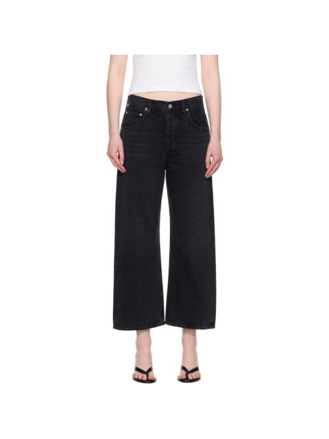 Black Wide Leg Vintage Gaucho Jeans