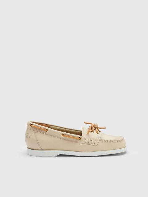 ATP ATELIER Nesso Mandorla Grained Leather Boat shoes