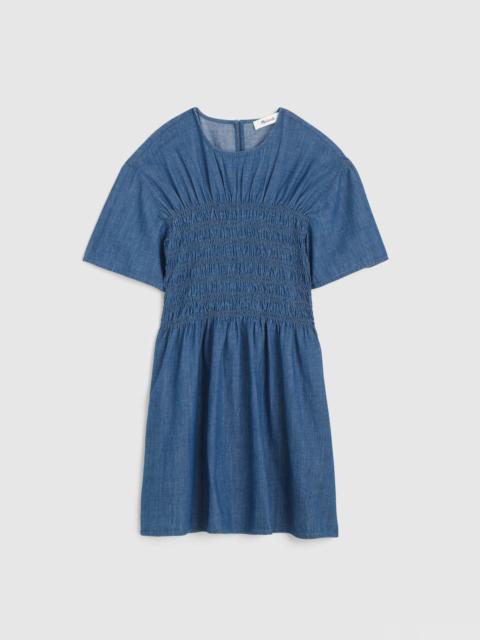 Madewell Denim Smocked Mini Dress