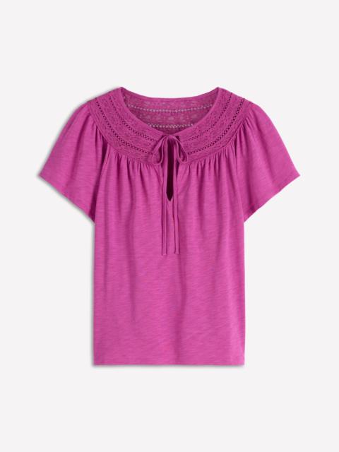BODEN Edi Trim Detail T-shirt-Passion Flower