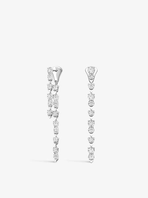 Sunlight 18ct white-gold 2.78 round brilliant-cut diamond pendant earrings