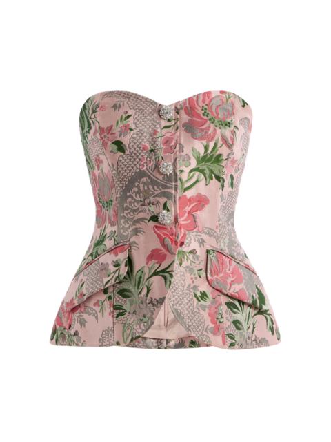 Cara Cara Wes Floral Jacquard Corset Top floral
