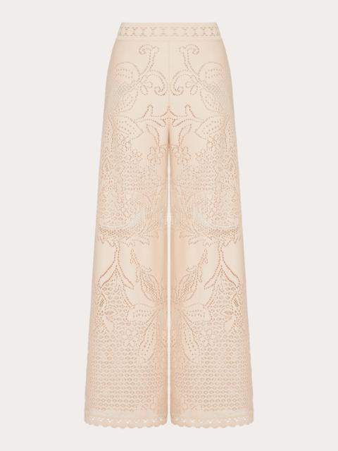 Valentino VALENTINO COTTON GUIPURE JARDIN PLAT PANTS