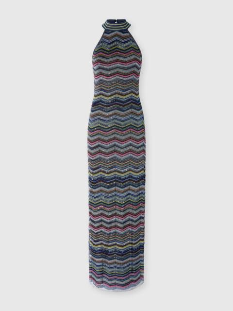 Missoni Long dress with halterneck and sequins