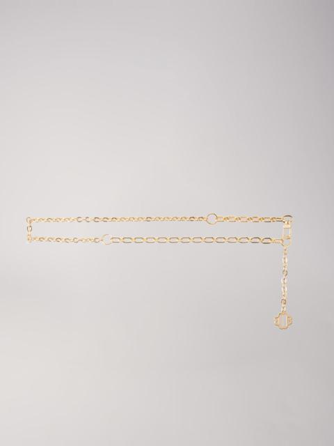 maje Clover logo chain belt