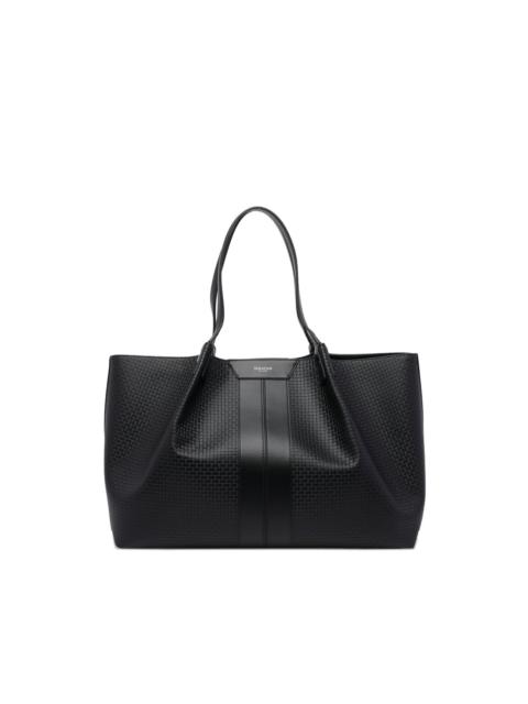 Serapian textured leather trim shoulder bag