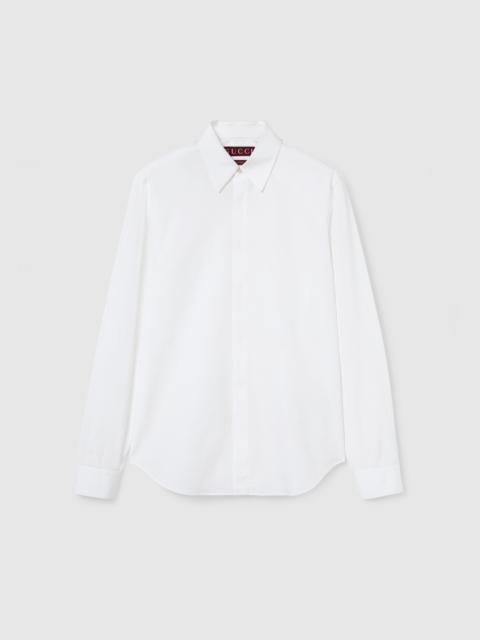 GUCCI Cotton poplin shirt with embroidery