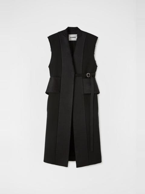 Jil Sander Belted woven vest | REVERSIBLE