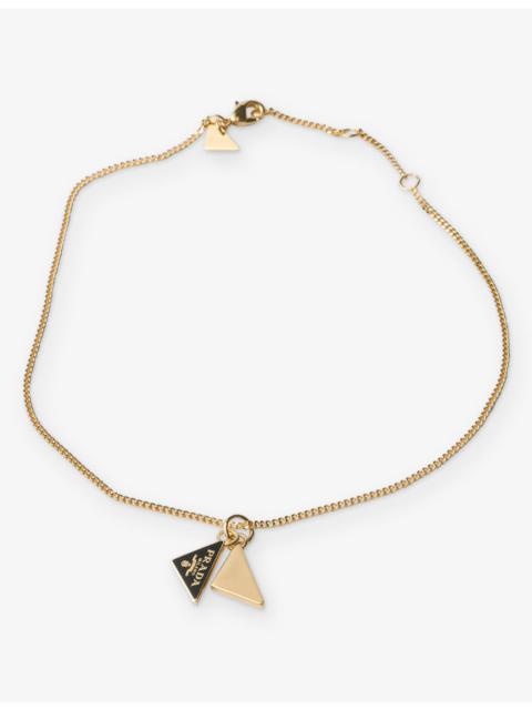 Prada Enamelled Metal Pendant Necklace