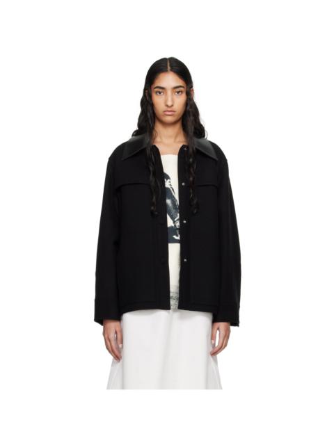 Jil Sander Black Pointed Collar Jacket