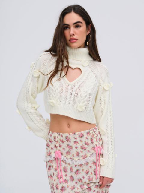 For Love & Lemons Rebecca Heart Sweater