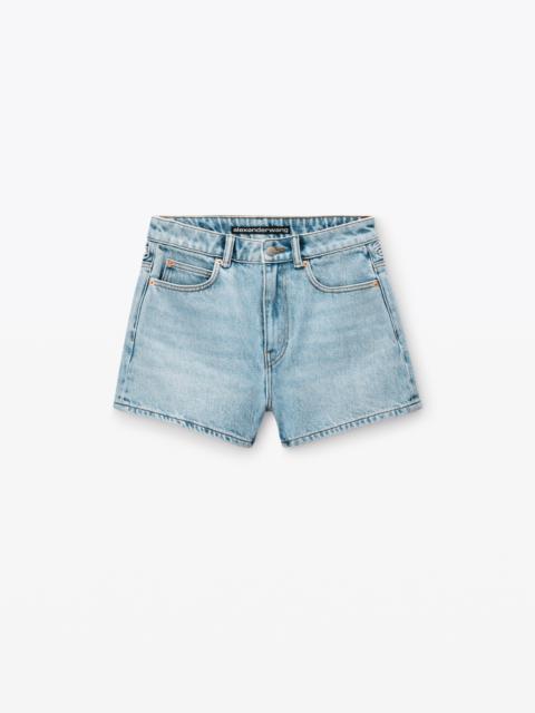 High Rise Shorty in Recycled Denim