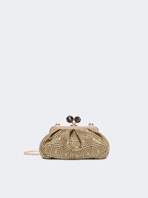 WEEKEND Max Mara ITALIANROOTSS Small Pasticcino Bag in linen, silk and cotton jacquard - YELLOW