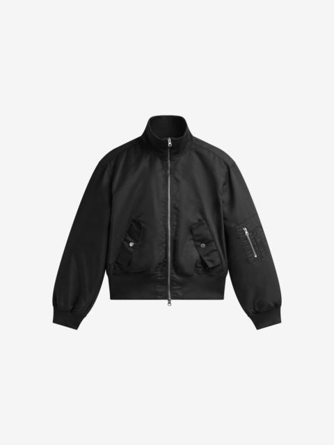 The Frankie Shop Storm Cropped Bomber Jacket - Black