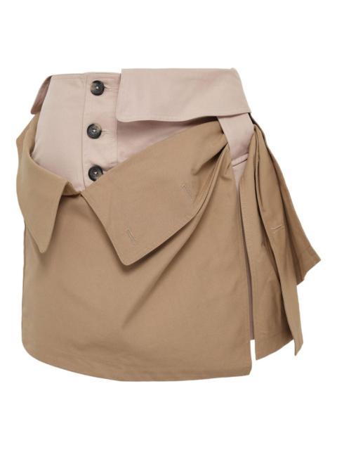 rokh button trench element mini skirt