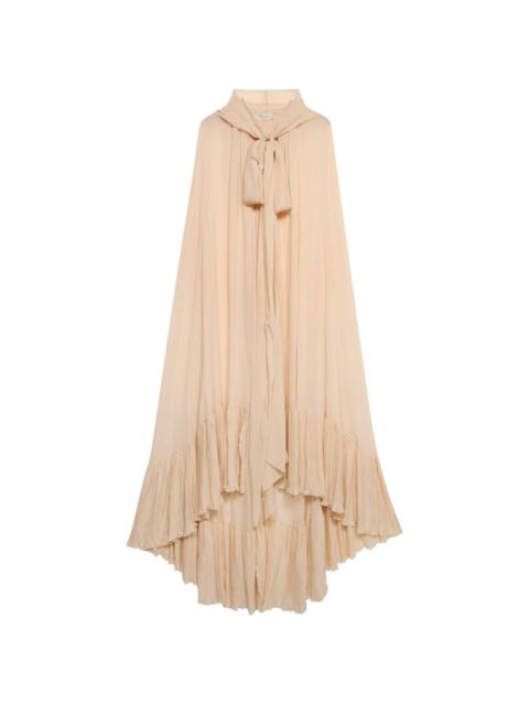 Blumarine hooded cape dress