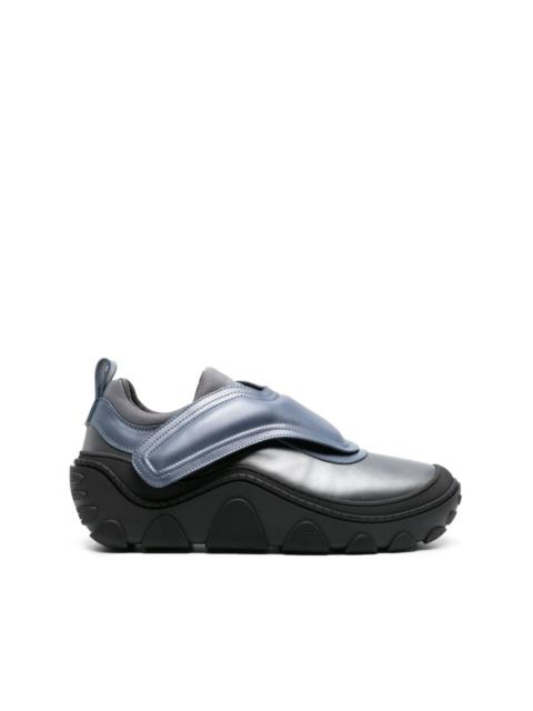 Tonkin laminated-leather chunky sneakers