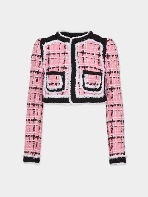 DSQUARED2 BOUCLÉ LONG SLEEVES CROPPED JACKET