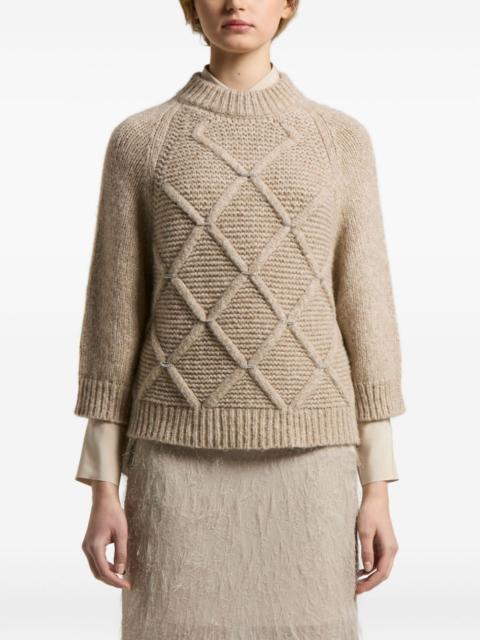 PESERICO diamond-pattern sweater