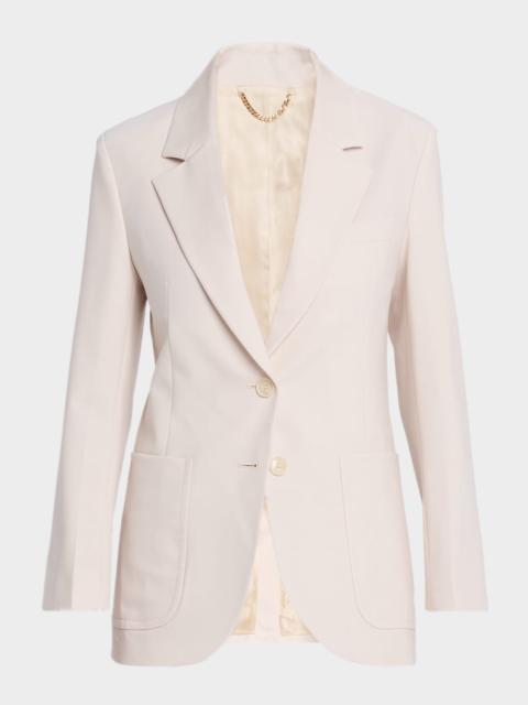 Victoria Beckham Patch-Pocket Single-Breasted Jacket