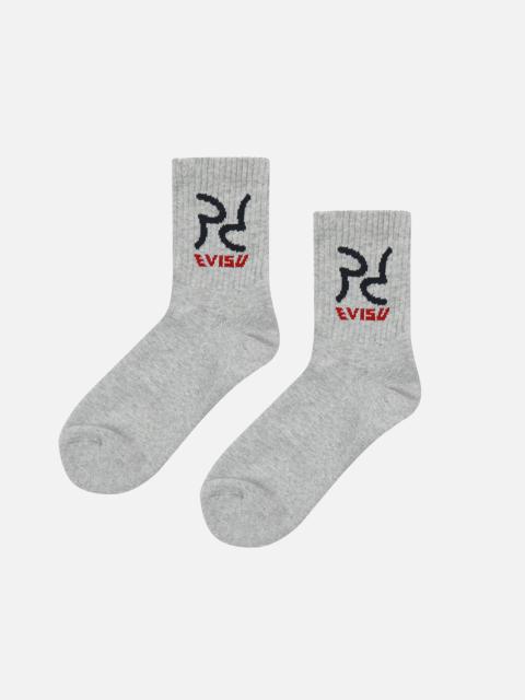 EVISU DOUBLE SEAGULL JACQUARD SHORT SOCKS