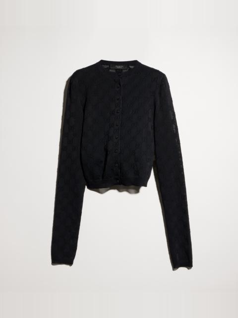 GUCCI Fine crêpe viscose cardigan