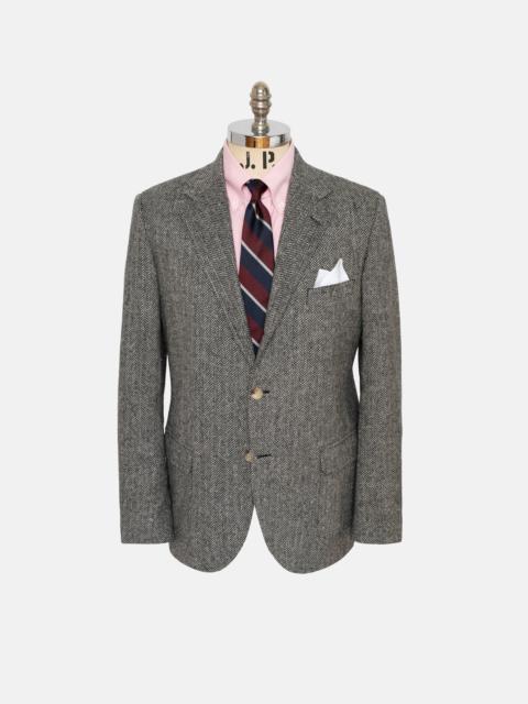 J. PRESS BLACK WHITE HERRINGBONE SPORT COAT - TRIM FIT