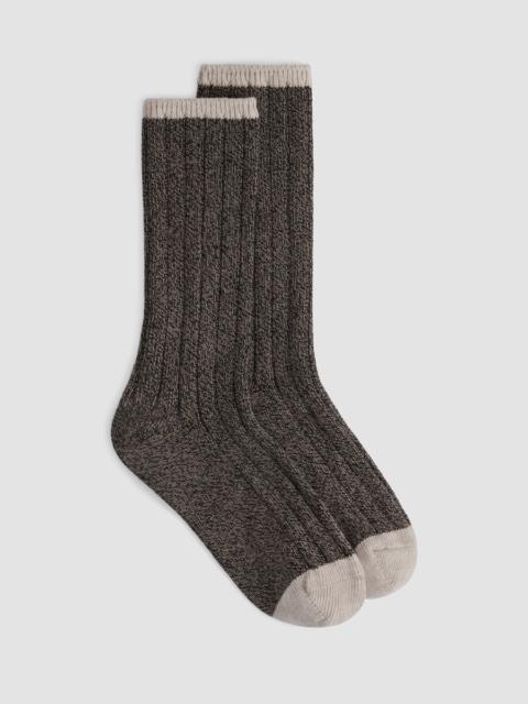 EILEEN FISHER Cotton Marl Ribbed Sock