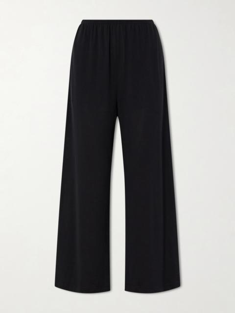 TOTEME Cotton And Silk-blend Wide-leg Pants